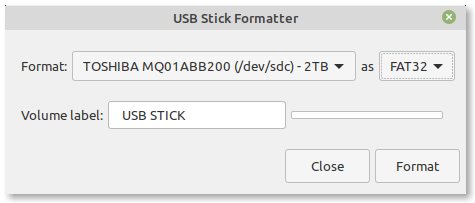 USB Stick Formatter